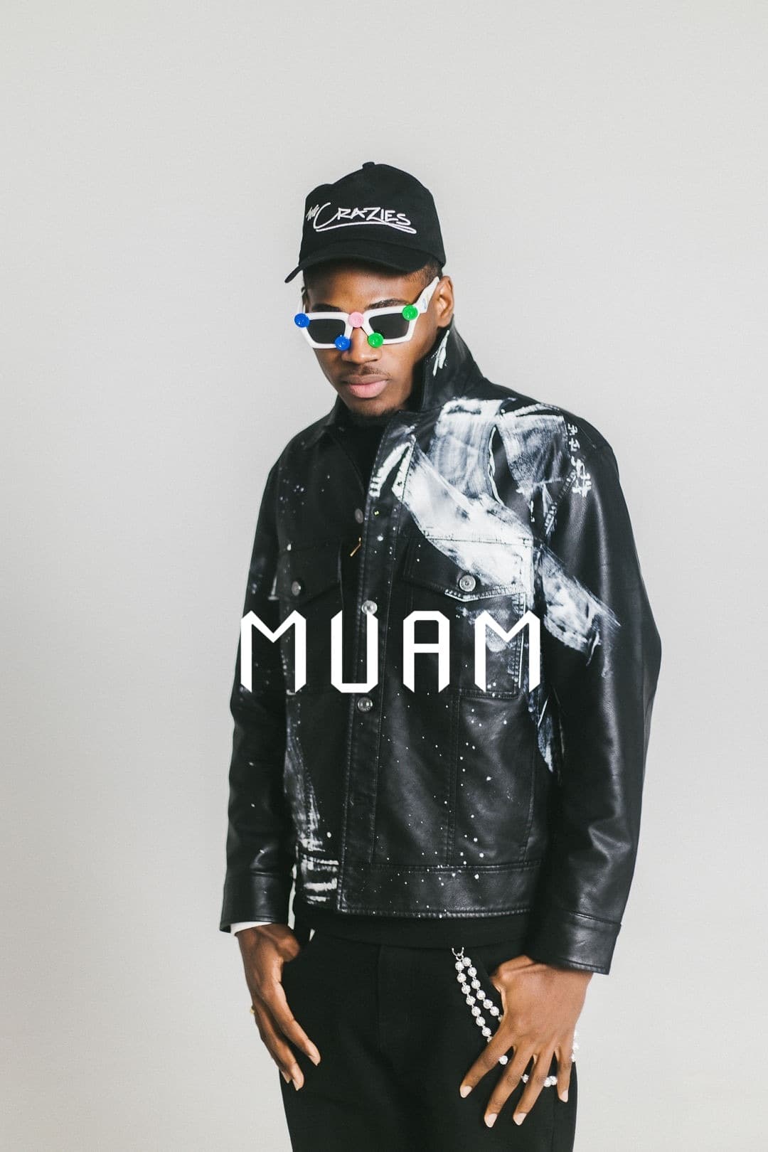 MAISONMUAM GRAFFITI LEATHER JACKET